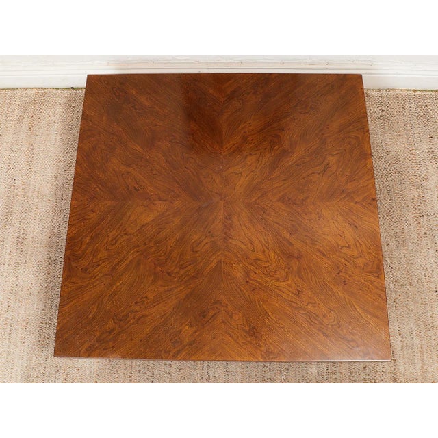 Walnut Burlwood 1970’s Chrome Base Table For Sale - Image 9 of 11