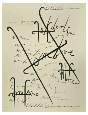 Rafael Alberti, Letter H, Lithograph, 1972