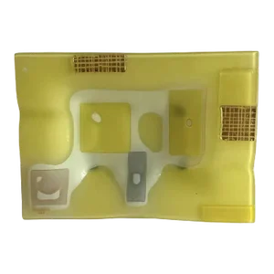 1960s Yellow Frances and Michael Higgins American Modernist Layered Glass Tray