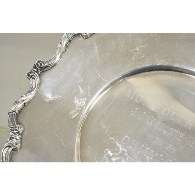 Vintage Wallace 1125 Silver Plated Monmouth Park Award Plates - a Pair For Sale - Image 11 of 12