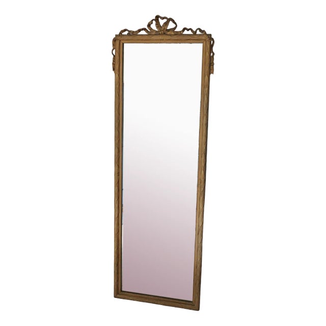 Large Gilt Full Height Floor Wall Dressing Mirror, 1890s For Sale