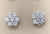 2.80 Carat, 7 Diamond Floral Cluster Flower Stud Earrings in 14 Karat WhiteGold For Sale - Image 18 of 18