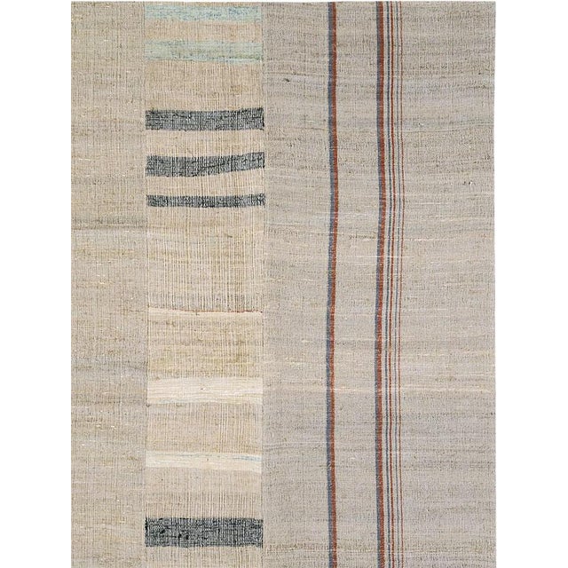 Mid-Century Modern Galerie Shabab Collection Mid-20th Century Turkish Flatweave Kilim Room Size Carpet For Sale - Image 3 of 10