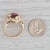 Metal 3.18ctw Ruby Diamond Ring 18k Yellow Gold Size 6.5 Cocktail Gia For Sale - Image 7 of 8