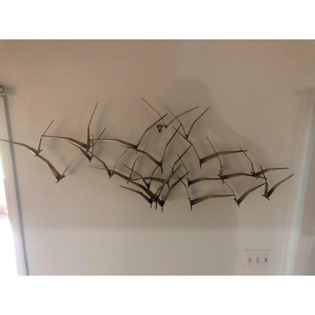 1980s Curtis Jere Birds in Flight Gold Wall Sculpture Chairish