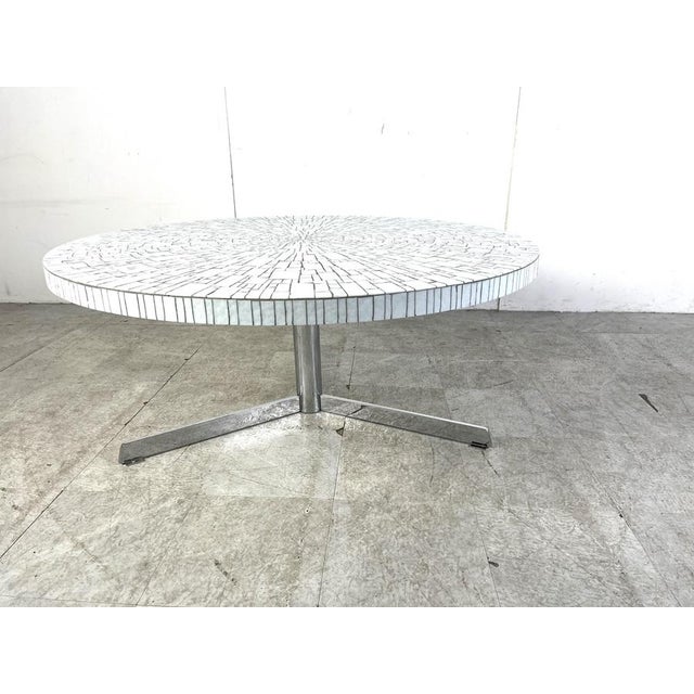 Brown Vintage Ceramic Mosaic Coffee Table attributed to Heins Lilienthal, 1960s For Sale - Image 8 of 12
