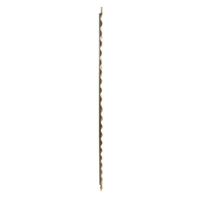 2020s La Bailadora Bright Gold Ruffled Metal Dressing Mirror For Sale - Image 5 of 11