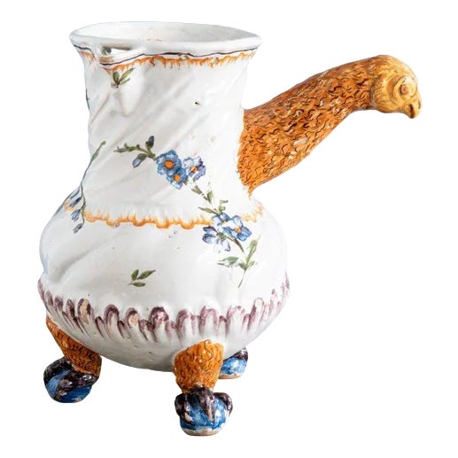 Coffee Pot with Eagle Handle from Meillonas Faience For Sale