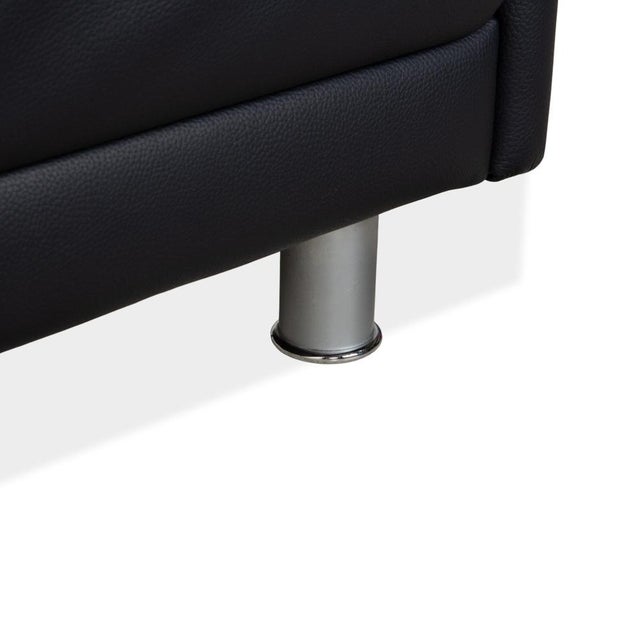 Dark Blue Leather 510 Three-Seater Sofa with Manual Function from Rolf Benz For Sale - Image 6 of 13