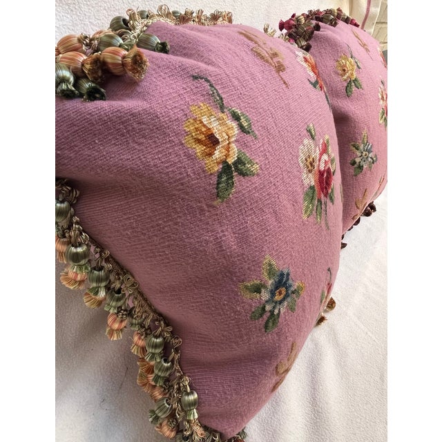 Traditional A Set of Two Pillows Upholstered With Tapestry For Sale - Image 3 of 6