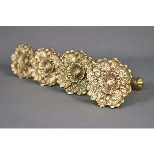 French Bronze Curtain Tie-Backs, Early 20th Century, Set of 4 For Sale - Image 3 of 14