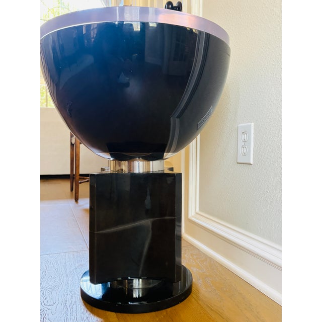 Sylvan s.f. Elba Charcoal Parchment, Brass & Resin Side Table by Sylvan Fiss For Sale - Image 4 of 18
