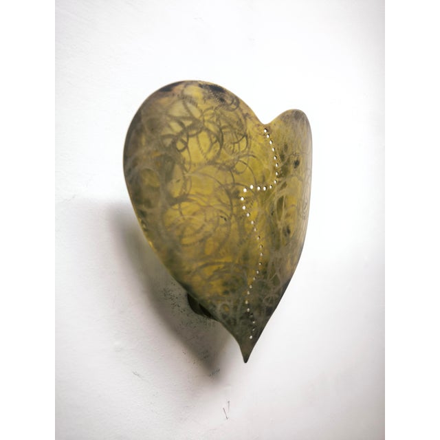 Heart-Shaped Wall Lamp in Brass, 1960s For Sale - Image 17 of 18