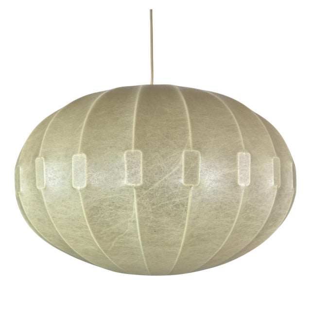 Mid-Century Modern Cocoon Pendant Lamp by Friedel Wauer for Goldkant, 1960 For Sale
