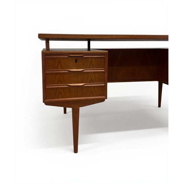 Danish Teak Executive Floating-Top Desk, 1960s For Sale - Image 16 of 17