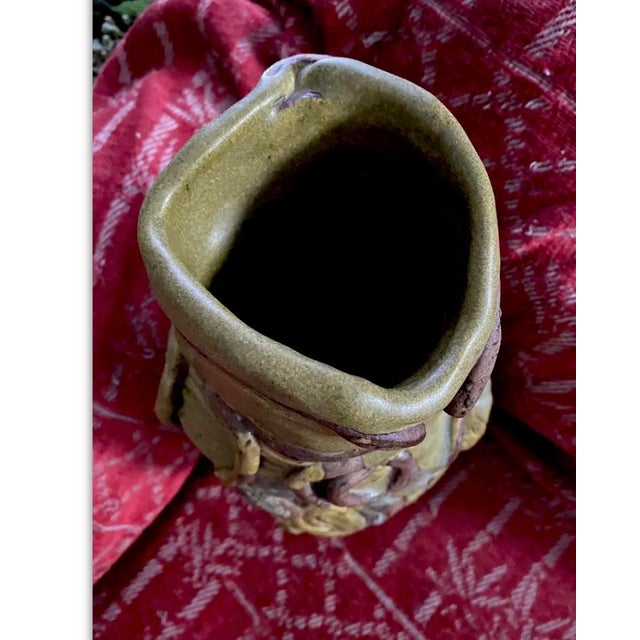 Vintage 1970’s Brutalist Coiled Studio Pottery Vase For Sale - Image 10 of 10