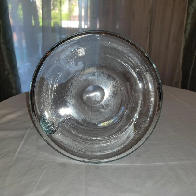 Transparent 1970's Contemporary Hand Blown Glass Pitcher For Sale - Image 8 of 9