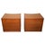 Mid-Century Modern Pair of Paul Frankl for Johnson Furniture Walnut and Brass Nightstands End Tables For Sale - Image 3 of 14