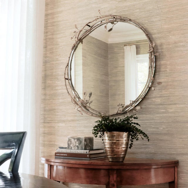 Contemporary Aged Gold Lennox Vine and Leaf Wall Mirror For Sale - Image 3 of 12