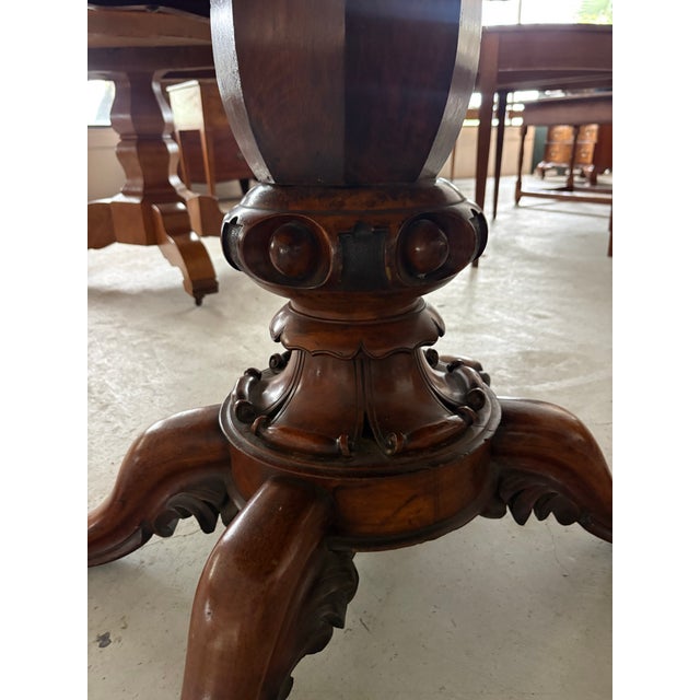 Brown English Walnut Center Table, Circa 1850, Tilt Top For Sale - Image 8 of 12