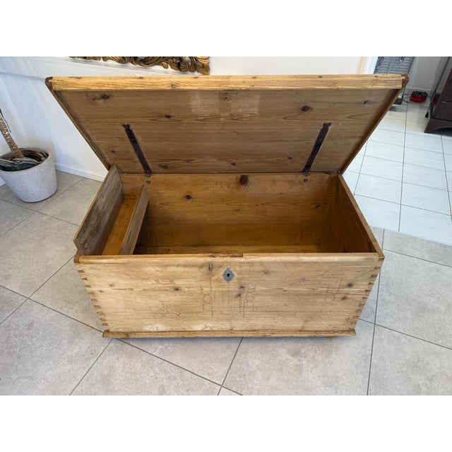 Farmhouse Chest in Wood, 1850s For Sale - Image 4 of 10