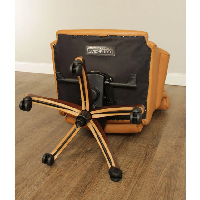 Leathercraft Tufted Leather Executive Office Armchair (C) For Sale - Image 12 of 13