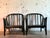 A brilliant tribute to the iconic designs of McGuire, this stunning pair of vintage lounge chairs embodies sophisticated,...