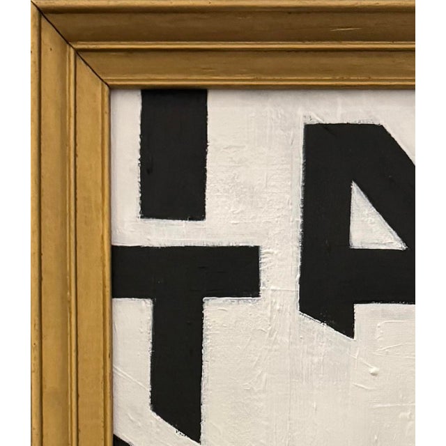 Contemporary Original Contemporary Black and White Framed Painting For Sale - Image 3 of 3