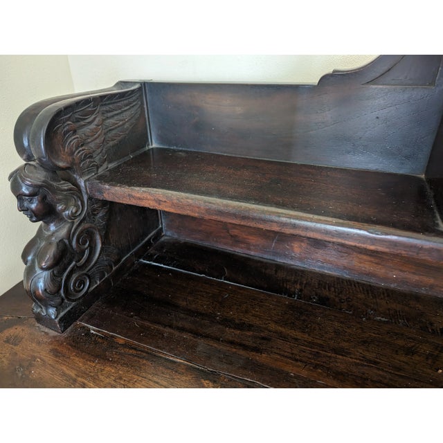 Wood 1930's Italian Walnut Desk For Sale - Image 7 of 10