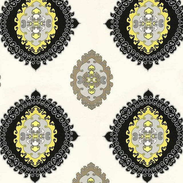 Schumacher X Trina Turk Super Paradise Print Fabric in Driftwood For Sale