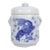 Vintage Chinoiserie Asian Koi Fish Canister Lidded Jar or Pot, Ceramic With Lid Blue and White For Sale