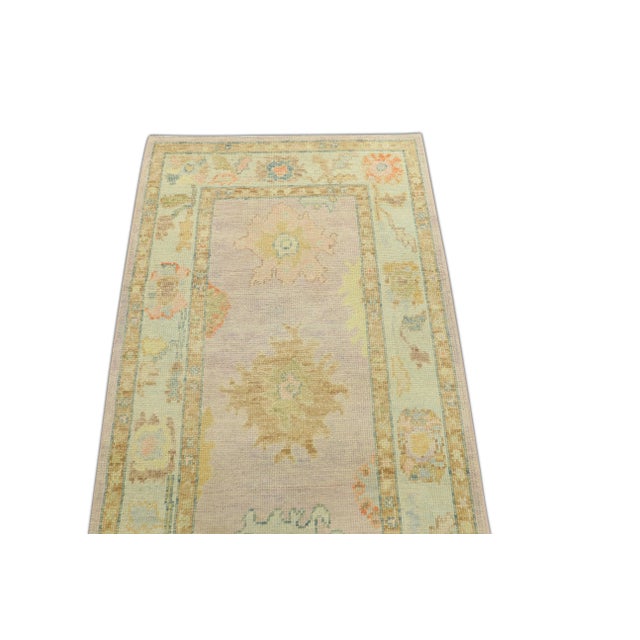 Modern Turkish Oushak Rug 2'10" x 6'5" For Sale - Image 4 of 6