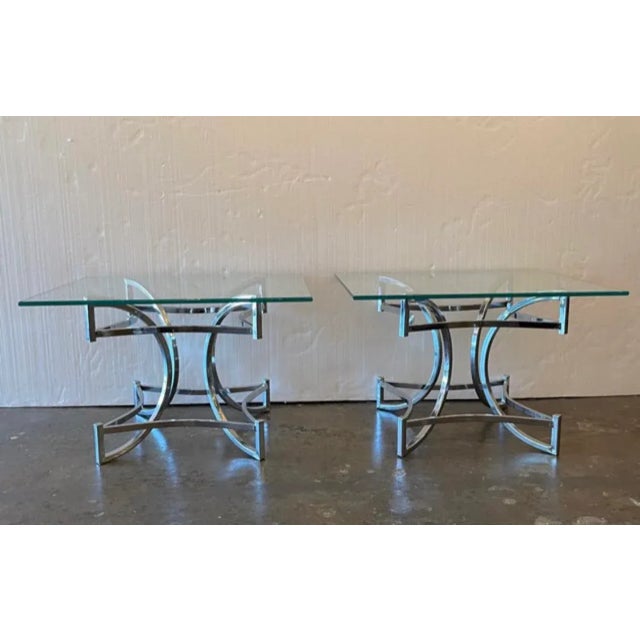 Mid 20th Century Mid Century Modern Chrome Side End Tables - a Pair For Sale - Image 5 of 5