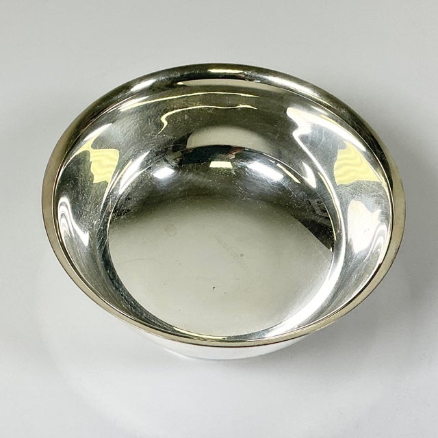 1970s Vintage Hollywood Regency Chippendale Gorham Silverplate Revere 6.5” Footed Serving Bowl For Sale - Image 6 of 6