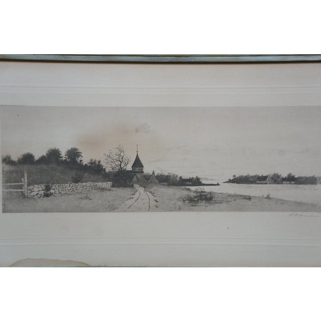 Late 19th Century Antique 1894 John Octavius Anderson Signed Day’s Dying Glow Country Road Etching For Sale - Image 5 of 11