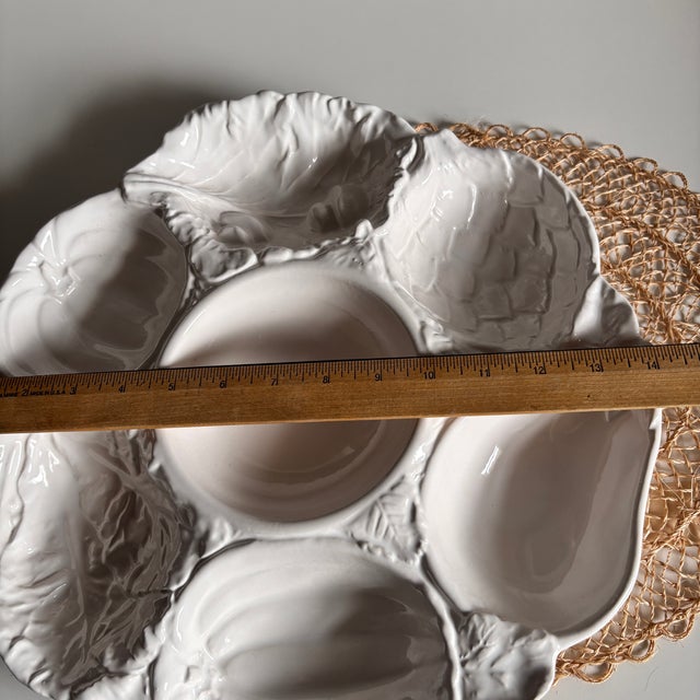 1980s Portuguese Majolica Vegetable Platter by Neto & Gomes, Figural Serving Dish For Sale - Image 9 of 10