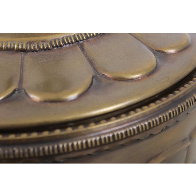 Pair of Vintage Brass Trophy Lidded Deer Urns For Sale - Image 10 of 14