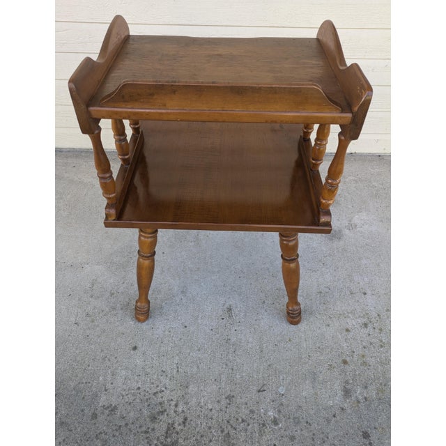 Brown Vintage Mid-Century Tiered End Table/Side Table For Sale - Image 8 of 9