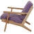 Ge-290 Lounge Chair in Purple Fabric by Hans Wegner, 1990s For Sale - Image 6 of 18