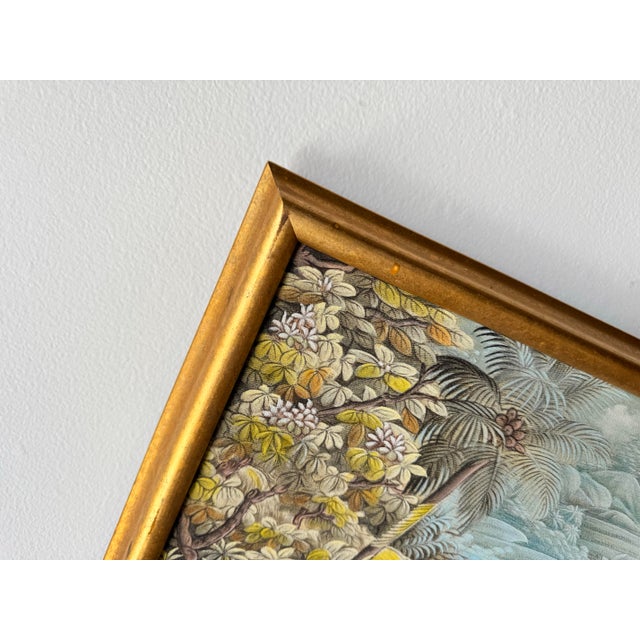 Vintage Kasta Asian Traditional Balinese Rice Farmers in Ubud Acrylic Painting For Sale - Image 11 of 12