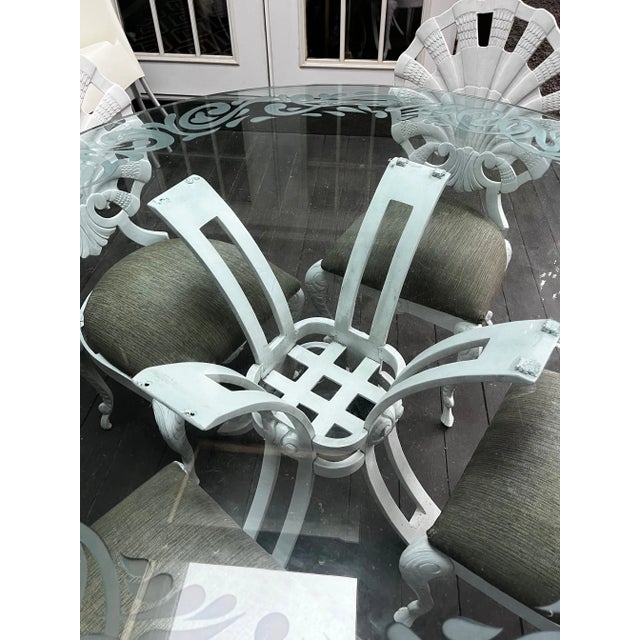 1970s Brown Jordan Style Grotto Outdoor Dining 4 Chairs For Sale - Image 5 of 10