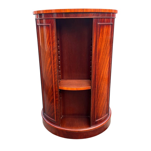 Late 20th Century Mahogany Revolving Bookcase Ethan Allen For Sale - Image 11 of 12