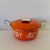 Mid-Century Modern 1960s Mid-Century Modern Catherineholm Rune Fence Post Sticks Casserole Dutch Oven W Lid Orange & White For Sale - Image 3 of 13