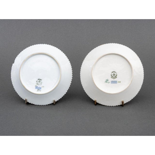 Royal Copenhagen "Flora Danica" Teacups, Pair For Sale - Image 9 of 10