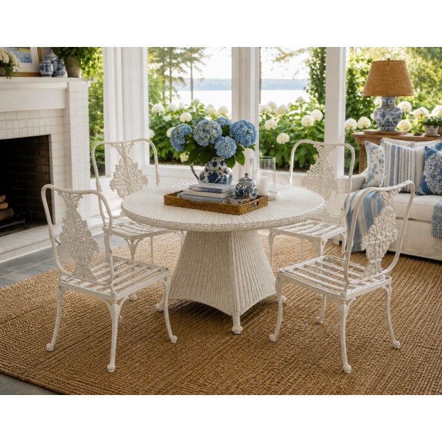 Russell Woodard Set of 4, American Made Patio Garden Chairs For Sale - Image 13 of 13