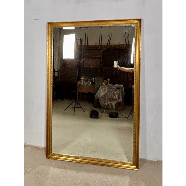 Large Spanish Giltwood Wall Mirror, 1950 For Sale - Image 3 of 15