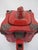 Chinese Red Lacquer Climbing Foo Dog Finial Lid Decorative Teapot For Sale - Image 9 of 11