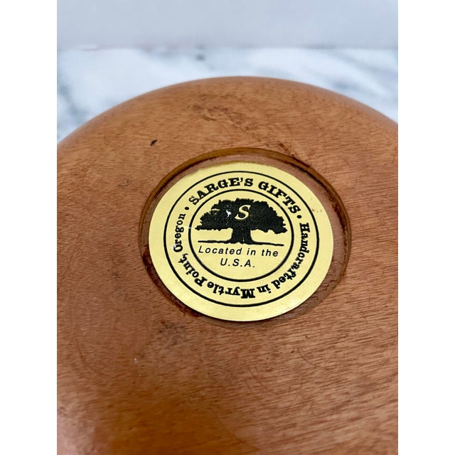 Late 20th Century Hand Turned Oregon Myrtle Bowl For Sale In Seattle - Image 6 of 8