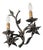 Brutalist Spanish Wrought Iron Wall Sconce, 1950 For Sale
