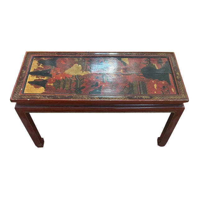 19th Century Chinese Coromandel Screen Drinks Table For Sale
